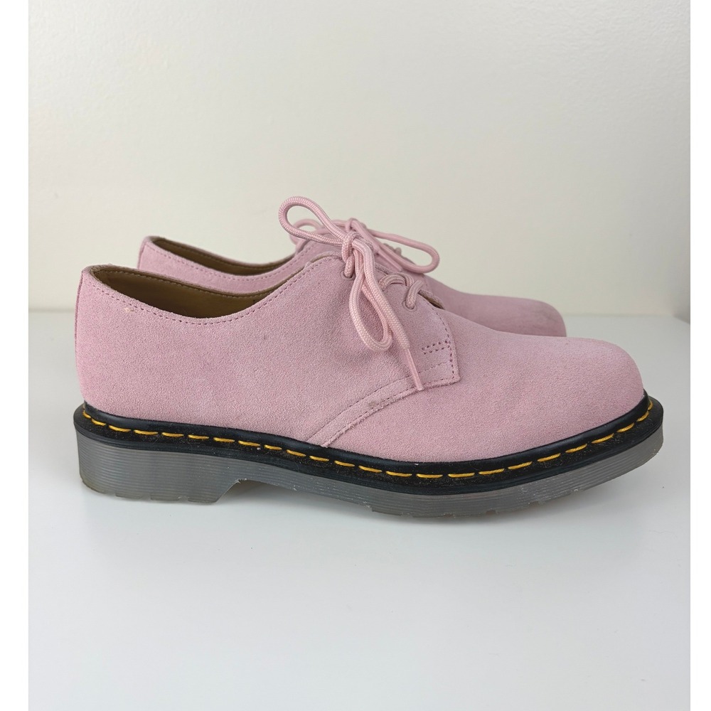 Dr Martens 1461 Iced Chalk Pink Suede Oxford Shoes W10 M9 27558279 Box